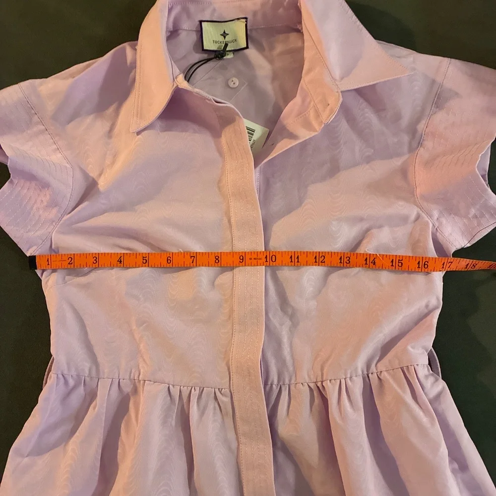 NWT Tuckernuck Chloe Shirtdress in lavender lilac color S - Picture 5 of 8